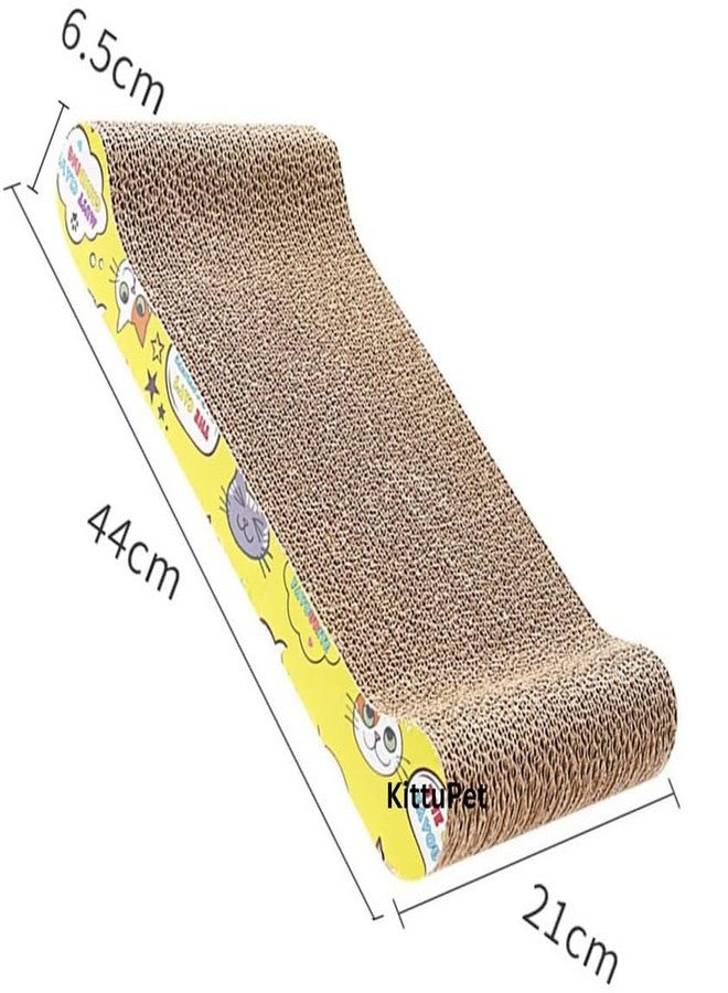 KittuPet وسادة خدش للقطط من كيتو بيت، مصنوعة من الكرتون المقوى، بتصميم تفاعلي وملمس خدش فاخر، متينة وقابلة للاستخدام على الوجهين. - Image 2